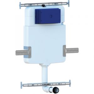 Cuvette Encastr&eacute;e Pour wc &agrave; Poser Au Sol Avec Plaque De Commande En Acier Inoxydable Double Bouton Compl&egrave;te - Nala