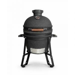 Barbecue kamado en c&eacute;ramique &agrave; poser Patton Epicure Compact 16" - Grille &Oslash; 35,5 cm - Gris graphite