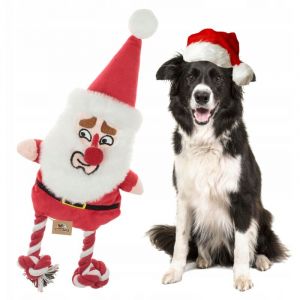 Jouet pour chien P&Egrave;RE NO&Euml;L AVEC CORDE mascotte corde pour No&euml;l