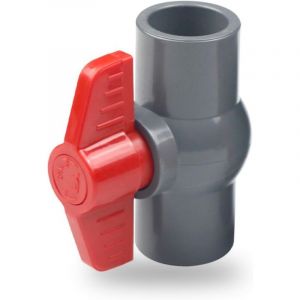 Robinet à boisseau sphérique en PVC, 40 mm, en plastique, raccords pour contrôle et arrêt du débit, raccord de tuyau en PVC pour manchon adhésif et