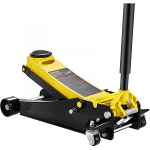 Vevor - Cric Rouleur 4 tonnes, Cric de Plancher Hydraulique a Profil Bas Hauteur de Levage 100-533 mm, en Acier Robuste, avec Pompe de Levage Rapide