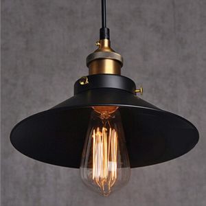 Suspension de ferme, plafonnier en fer forgé simple style industriel rétro E27 Cage en métal luminaire suspendu pour cuisine grange salle à manger
