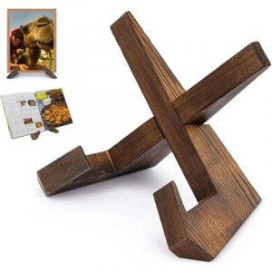 [JAMAIS UTILIS&Eacute;]Chevalet Support Presentoir Porte Assiette,Support Assiette Decorative Multifonction,Support Tablette Bois pour Afficher des Disques