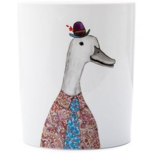 MIKASA Tipperleyhill - Support d&eacute;coratif de porte-ustensiles en c&eacute;ramique de cuisine, organisateur de cuisine, compl&eacute;ment illustr&eacute; de canard,