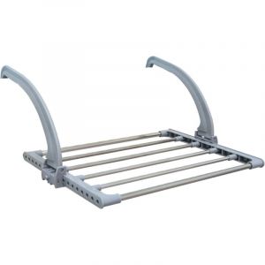 &Eacute;tendoir S&eacute;choir &agrave; Linge Pliant 47x32x20,5cm &agrave; accrocher sur Le radiateur fen&ecirc;tre Bain pour &eacute;tendre s&eacute;cher lessive v&ecirc;tements mouill&eacute;es Acier INOX