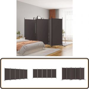 Vidaxl - Cloison de s&eacute;paration 5 panneaux Marron 433x180 cm Tissu - Cloison De S&eacute;paration - &Eacute;cran De Confidentialit&eacute; - S&eacute;parateur De Pi&egrave;ce - Rideau