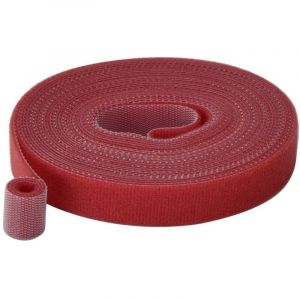 Bande auto-agrippante TRU COMPONENTS T24CA062 partie velours et partie agrippante (L x l) 5 m x 15 mm rouge 5 m A559273