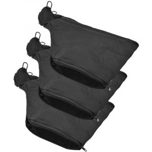 3 PièCes)Sac à PoussièRe pour Scie à Onglet, Sac Collecteur de PoussièRe Noir avec Fermeture éClair et Support MéTallique, Pour Scie à Onglet Modèle