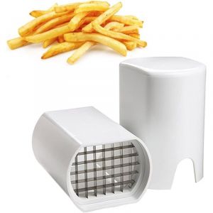 Coupe Frite, Coupe Frites Manuel, Coupe Frites Professionnel, Coupe Pomme de Terre pour Frite (Blanc)