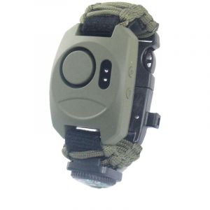 Bracelet de survie en plein air homme femme, kit de bracelet militaire avec silex + boussole + thermomètre + sifflet + couteau + lumière led pour