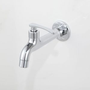 Chrome Robinet en Laiton Lessive Salle De Bains Montage Mural Lave-Linge Robinet Ext&eacute;rieur Jardin Tuyau Simple Robinet Froid