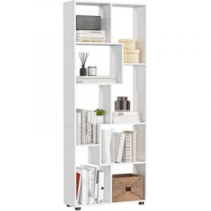 Biblioth&egrave;que haute, s&eacute;parateur de pi&egrave;ce moderne, meuble de rangement &agrave; 8 cases, &eacute;tag&egrave;re autoportante pour salon, chambre ou bureau, 70 x 24 x 178 cm,