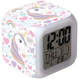 R&eacute;veil Licorne pour Enfants, Veilleuse R&eacute;veil Filles R&eacute;veil Num&eacute;rique R&eacute;veil sans Tique pour D&eacute;butants Scolaires, Cadeau de F&ecirc;te des Enfants/Cadeau