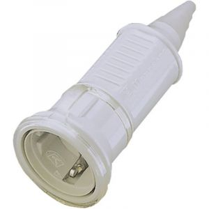 Fiche &eacute;lectrique femelle avec terre Mennekes 10751 plastique 230 v blanc IP44