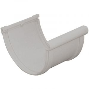 First Plast - Jonction longue goutti&egrave;re de 33 blanc