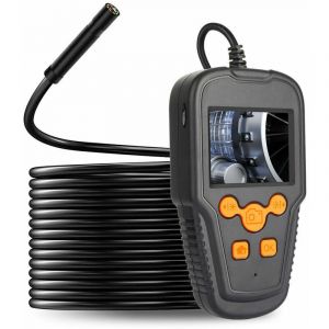 KZQ - Cam&eacute;ra Endoscope avec &Eacute;cran lcd de 2,4 Pouces - R&eacute;solution hd 1080P - Objectif de 8mm IP68 - Endoscope Portable pour Usage Domestique et