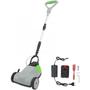 Eosnow - Tondeuse à gazon sans fil, 6 500 tr/min, 3 hauteurs de coupe, manche télescopique amovible en aluminium, petite tondeuse électrique, pour