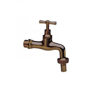 Rubinetterie Associate - Robinet laiton antique raccord 1/2 m avec raccord de tuyau pour fontaine