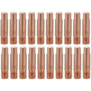 20Pcs Soudure Pointe de Tube Contact en Cuivre pour Consommables de Torche de Soudage 15AK MIG MAG (0.8)