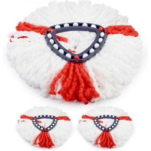 3 Pcs Recharge Serpill&egrave;re pour T&ecirc;tes de Balai Compatible avec Vileda Turbo EasyWring and Clean - Remplacement Serpilli&egrave;re Seule en Microfibre &agrave;