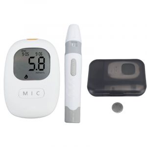 M&egrave;tre de glyc&eacute;mie haute pr&eacute;cision, kit de test fiable avec stylo &agrave; lancettes pour usage domestique