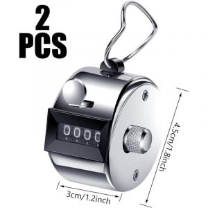 Clicker Manuel,Compteur De Clics MéCanique,Compteur en MéTal,Compteur De Chiffres,Compteur De Doigts,Compteur Manuel Clicker,Compteur De RangéEs à