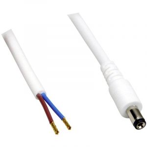 Bkl Electronic - C&acirc;ble de raccordement basse tension 075189 dc m&acirc;le - extr&eacute;mit&eacute;(s) ouverte(s) 5.50 mm 2.10 mm 30.00 cm 1 pc(s) R224031