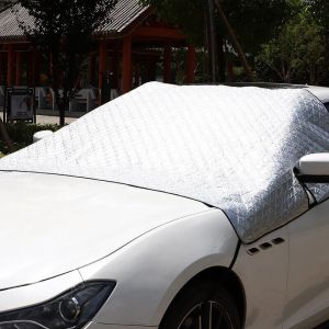 Couverture Pare-Brise Voiture,BâChe Pare Brise Protection,MagnéTique Couverture Repliable,Universelle Couverture Pare Brise Pour Anti Givre Pour