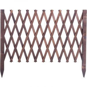 Cl&ocirc;ture en bois extensible, treillis autoportant pour plantes grimpantes d'ext&eacute;rieur, cl&ocirc;ture de jardin, &eacute;cran de cl&ocirc;ture d'intimit&eacute;, panneau de