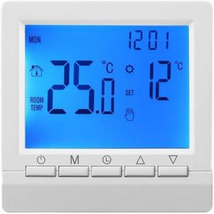 Forehill - Thermostat num&eacute;rique programmable pour la maison, contr&ocirc;leur de temp&eacute;rature intelligent, thermostat de chaudi&egrave;re &agrave; gaz, thermostat de