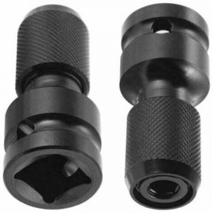 Adaptateur pour douille 1/2 pouce vers 1/4 pouce &ndash; Convertisseur &agrave; d&eacute;gagement rapide pour cl&eacute; &agrave; cliquet &agrave; percussion &ndash; Jeu de deux pi&egrave;ces, en alliage