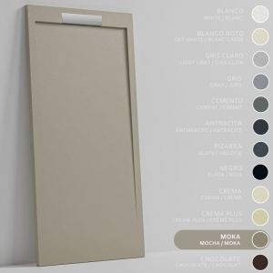 Soulbath - Receveur de Douche - R&eacute;sine - Gel Coat - Texture Lisse/Pierre - moka - Antid&eacute;rapant- 140X70 Extra plat 3cm- Conception &Eacute;l&eacute;gante