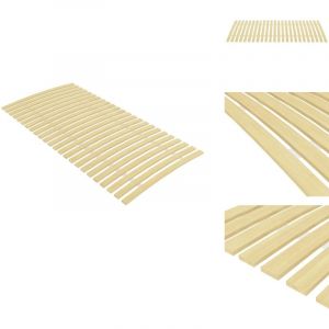 Vidaxl - Sommier à lattes avec 24 lattes 100x200 cm - Sommier à Lattes - Lit Plateforme - Lit Double - Cadre De Lit Pliable - Bois De Peuplier
