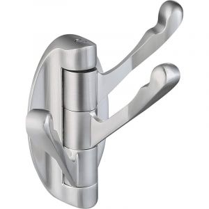 Crochet Mural Porte Serviette Salle de Bain Porte Manteau 3 Bras M&eacute;tal Pat&egrave;re Torchon Crochets Pour-serviettes Support Rangement Fixation Nickel