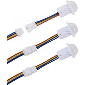 3 Pi&egrave;ces Commutateur de capteur Infrarouge PIR 110 V/220 V, Mini d&eacute;tecteur de Mouvement Infrarouge pour Installation int&eacute;rieure