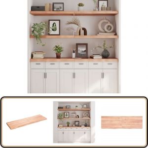 Tagère murale marron clair bois chêne massif traité - Étagère Murale - Étagère Rustique - Étagère En Chêne - Meuble De Rangement - Décoration Murale
