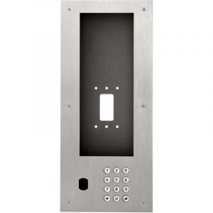 Fa&ccedil;ade en inox pour IXGDM710K avec clavier d'appel et per&ccedil;age VIGIK PIXGDM710KV AIPHONE 201005