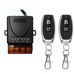 Télécommande sans fil 433 MHz, interrupteur radio, dc 12 v, 24 v, 36 v, 48 v, 12 V-75 v, 40 a, récepteur relais et 2 émetteurs, porte-clés pour