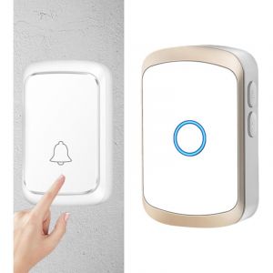 Sonnette sans Fil - Sonnette &Eacute;tanche pour La Maison, Sonnette De Porte, Sonnette De Porte &Eacute;tanche, Sonnette &Agrave; Batterie Longue, Port&eacute;e De 985 Pieds,