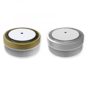 Détecteur de fumée M1-Mini, Argent/Or – Pile 10 ans, din en 14604