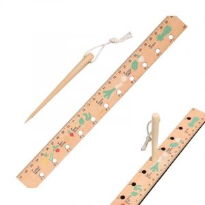 CCYKXA R&egrave;gle De Plantation En Bois, R&egrave;gle De Plantation En Bois Et Semoir Ensemble, R&egrave;gle Pliable Pour Plantation De G-raines, Outil D'espacement