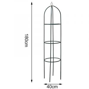 Support pour plantes grimpantes en fer forg&eacute; - Arceau de jardin ext&eacute;rieur pour cl&eacute;matites et vignes - D&eacute;coration de pergola