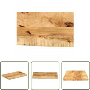 Dessus de table 50x30x2,5 cm bord vif bois massif manguier brut - Dessus De Table - Table Basse - Plateau De Table - Bois Massif - Manguier - The