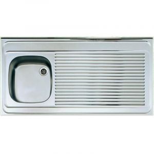 Evier &agrave; poser LAVELLI 1 cuve 1200 inox 18/10 nu, Toil&eacute;