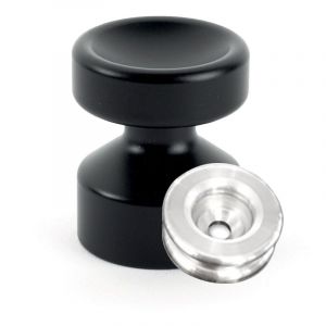 L'attachante - Kit de Fixation : Rondelle multi-mat&eacute;riaux Alu + Petite Pat&egrave;re concave Noir
