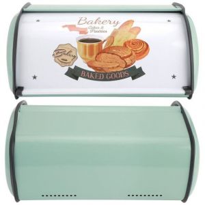 LAN Boite À Pain Boîte De Pâtisserie À Pain En Métal Fourniture De Stockage De Cuisine Meubles De Maison Rétro Grande Bleu