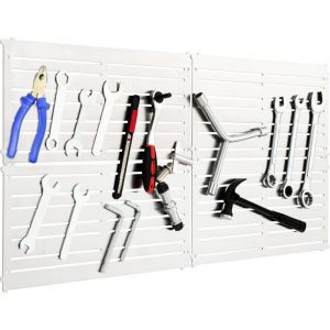 Costway - Panneau Mural Porte-Outils Lot de 4 avec 32 Bandes Magnétiques Puissantes, Système de Rangement Mural pour Outils Peu Encombrants, pour