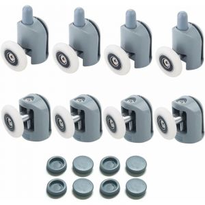 Roulette Porte Coulissante Douche 8 Pièces Roulettes pour Porte de Douche 23mm Galets de Porte de Douche Roulettes Cabine de Douche pour Salle de