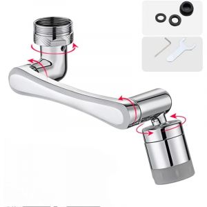 Lntyq - Robinet d'Extension Multifonctionnel Rotatif à 1440 Degrés, Robinet Magique Pivotant 1080, Mousseur Robinet avec Deux Méthodes de Sortie