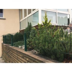 Cloture&jardin - Kit Grillage Rigide Vert 100M - jardipremium - Fil 4/5mm - Sur Platines - 0,83 mètre